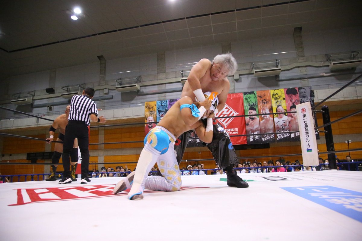 kyushupro_new's tweet photo. 【試合結果】
2026.7.18(土)『諫早を元気にするバイ！』
小野体育館大会
［観衆：431名］

〈タッグマッチ〉
◯桜島なおき＆マッハ隼人
（8分6秒 ※ジャーマン・スープレックス・ホールド）
TAJIRI＆ケイシー・フェレイラ●

#諫早市
#九州プロレス
#qpro https://t.co/GQA4Iw8z9D