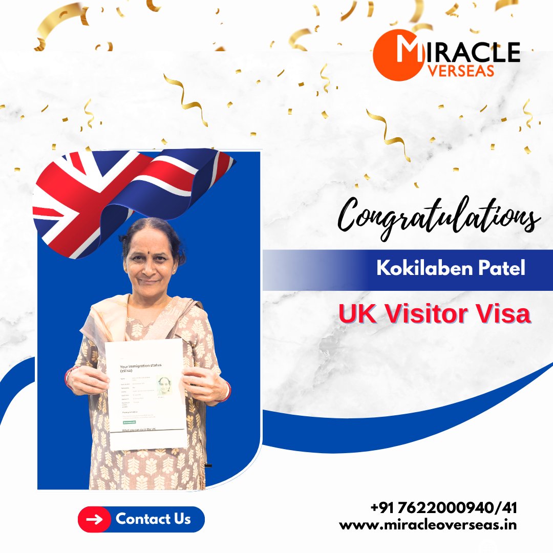 miracleoverseas's tweet photo. 🎉 Congratulations, Kokilaben Patel! 🇬🇧✨ https://t.co/sILR8tGrxF