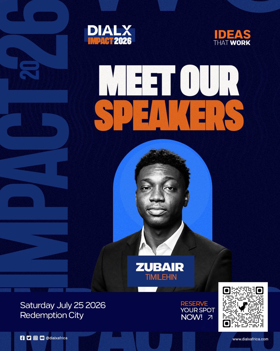 dialxafrica's tweet photo. We're excited to announce another incredible speaker for Dial X Impact!

Meet Zubair Habib Timilehin, Founder & CEO of Bitoshi, entrepreneur, product strategist, and innovator building practical solutions at the intersection of finance and technology.

From driving cryptocurrency adoption across Africa to building businesses that create real value, his journey is a testament to the power of ideas that work.

Get your tickets now and be part of the conversation.

#DialX #DialXImpact #IdeasThatWork #Innovation #Entrepreneurship #Leadership