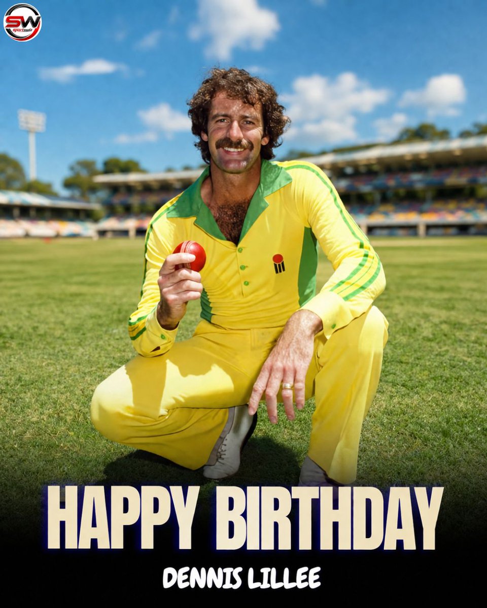 mysportswiz's tweet photo. HAPPY BIRTHDAY, DENNIS LILLEE! Wishing the legend a very happy birthday
A true icon of Australian cricket whose legacy continues to inspire generations of bowlers
https://t.co/7Wm3X0Tlrs
#DennisLillee #HappyBirthday #CricketLegend #AustraliaCricket #FastBowling #CricketHistory https://t.co/Nfcj9C0jJX