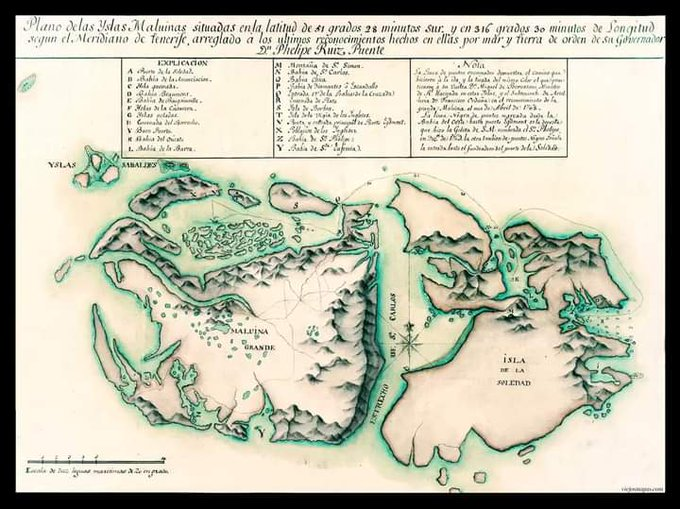 icardo8's tweet photo. Mapa de las islas Malvinas de 1768. Sí, ya se llamaban Malvinas y pertenecían al Virreinato del Rio de la Plata que una vez independizado fue Argentina. https://t.co/nsoo3FmrB2