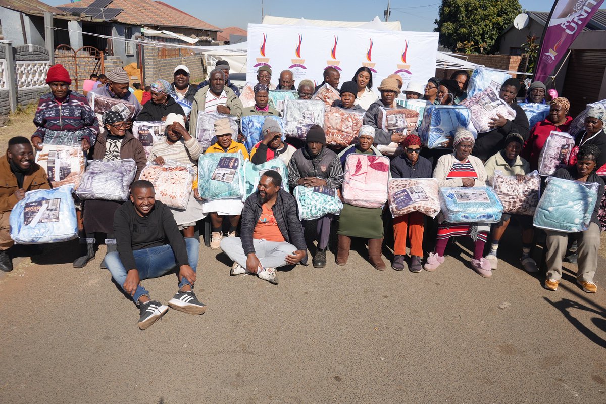 UnisaSBL's tweet photo. This Nelson Mandela Day, the Unisa Graduate School of Business Leadership (SBL), led by Executive Dean and CEO Professor Walter Matli and Academic Director Professor Ophillia Ledimo, partnered with African Child at Work to spend the morning with senior citizens from the Orlando East community, where leadership found expression through compassion, service and our common humanity.

Across many of our African communities, a blanket is more than protection from the winter cold. It is a quiet expression of care, respect and dignity. 

It was in this spirit that the SBL team presented each senior citizen with a blanket. In that simple gesture, each blanket became a small but meaningful tribute to the men and women who continue to embody the wisdom, resilience and values that have shaped our families and communities.

In that simple gesture, Ubuntu found quiet expression.