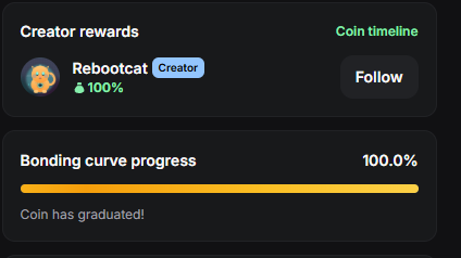 RebootCatSol's tweet photo. 🔥 BREAKING: $REBOOT HAS GRADUATED! 🔥

100% Bonding Curve Completed ✅

What started as a vision is now entering its next stage.

Thank you to every holder who made this possible. This community didn't just launch a token—we're building an ecosystem.

The reboot has only just begun. 🐱⚡

🌐 https://t.co/Il3uAH24Wb

Like ❤️ | Repost 🔁 | Join the movement 🚀
#REBOOT #Solana #PumpFun #Crypto #Memecoin