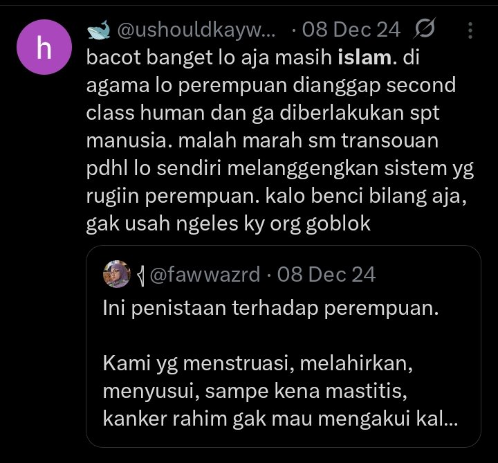 erlanishere's tweet photo. Libtard tolol + ally pada megap-megap ngeliat Muslim konservatif pada speak up menentang tindak kekerasan terhadap LGBT. 😂😂😂

Itulah buah pemikiran biner yg kalian tanam sendiri: "kalau menolak normalisasi LGBT, berarti punya intensi untuk mempersekusi". Membuktikan betapa kalian gak paham apa-apa soal cara berpikir Muslim konservatif.

Alhasil pas kami yang konservatif turut menolak upaya diskriminasi, muncullah opini tolol macam:
"jAnGaN cuCi tAnGan!!1"
"kaLiaN puNy aNdiL dAlam KeKerasAn yAng diLakuKan!!!"
"mUsLiM koNsErvAtif TuRut bErTanggUng jAwaB atAs dIskRimInaSi yaNg tRjadiii!!11"

Di dunia nyata dipersekusi ngabers tongkrongan, tapi di X ngamuknya ke Islam konservatif. Dipukul sama si A, tapi ngamuknya sama si B. Nuduh umat Islam konservatif pelakunya, nganggap bahwa ngabers = Islam konservatif. Buat libtard + ally, yang nge-geber motor dengan gengnya sambil bawa bendera antiboti, botol air kencing, dan tongkat tengah malam sambil memburu waria = wajah Islam konservatif. Dianggepnya para ngabers itu belajarnya dari kaum konservatif. Tololnya benar-benar murni.😂

Bayangin dua background demografis yang berbeda, dengan pola pikir, kebiasaan, dan pergaulan yang berbeda, mau dipukul rata.

Prinsip kita dalam memegang teguh ajaran Islam diframing turut andil dalam persekusi yg dilakukan para ngabers haus validasi tongkrongan. Padahal para ulama sudah memberikan panduan bahwa penyimpangan harus ditolak, tetapi jangan sampai melakukan tindakan kekerasan.👍

Sudah berkali-kali gw omongin juga jangan sampai kita umat Islam terjatuh ke dua kutub ekstrem: merestui/menormalisasi LGBT atau mempersekusi LGBT. Umat Islam general langsung pada ngeh bedanya, di forum-forum kajian keislaman gw selalu tekankan ini dan mereka pada setuju. Yang ga ngerti justru libtard LGBT + ally ini, mereka udah biner mikirnya, penolakan tindakan LGBT otomatis upaya diskriminasi, sehingga harus dicancel/dni/diblock.

Mereka berharap agar kita merestui dan menormalisasi perilaku LGBT dan meninggalkan ajaran agama kita. Sampe lebaran duren juga kita gak bakal sudi.

Dosa kaum libtard, LGBT + ally terhadap umat Islam ini udah terlalu banyak, sudah terlalu banyak dari libtard ini yang ga segan-segan lagi menghina agama Islam. Pas umat Islam ngamuk agamanya dihina, kemudian diframing lagi tukang nyari keributan horizontal, buzzer rezim. Sekarang nambah lagi framing baru, "cuci tangan terhadap tindakan diskriminasi".

Benar-benar kurang ajar.
