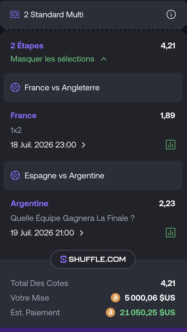 Kawajnr's tweet photo. 💎DERNIER BET DE LA COUPE DU MONDE💎

1000$ DANS LES LIKES SI CA PASSE, C'EST LA LAST CHANCE 🍀 https://t.co/mCgYAYD5pl