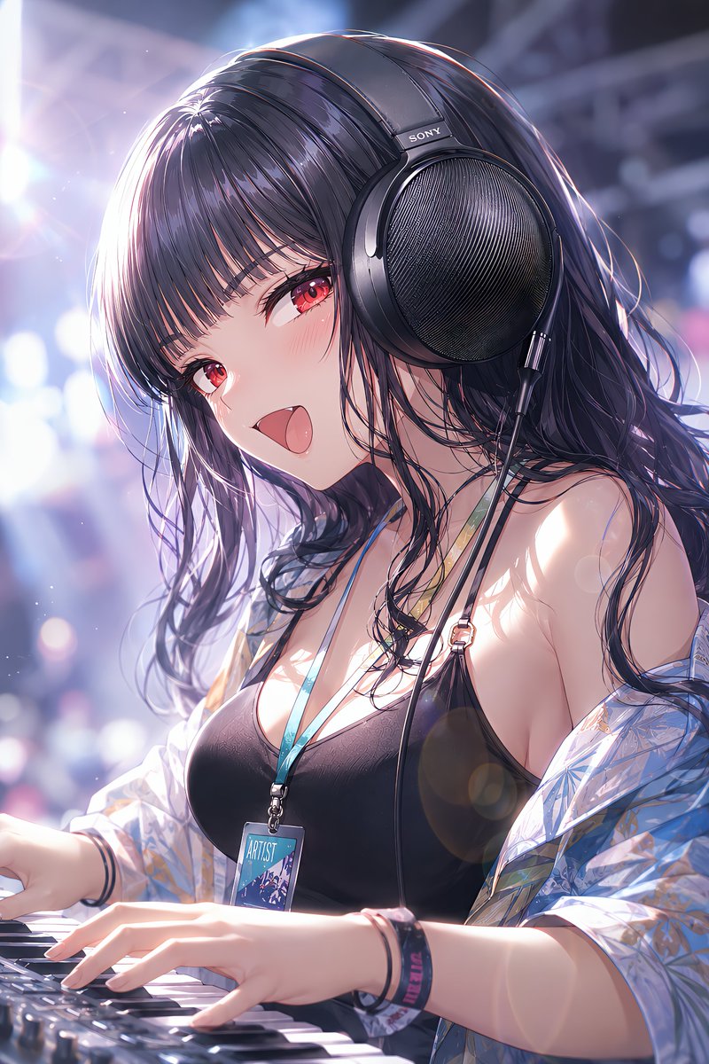 hPa980s's tweet photo. イラストもありとのことなので企画参加失礼致します！

なんだか慣れ親しんだテイストになりましたがご査収ください！ｗ

#AIMusicFes

#AIイラスト https://t.co/uoLdFYLL3P
