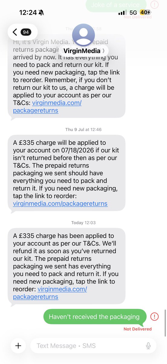 Simon_Whale's tweet photo. @2ears2wheels I mean you can’t reply to @virginmedia’s email nor their text  . They have zero interest whatsoever in client support https://t.co/RQdpjfDk0E