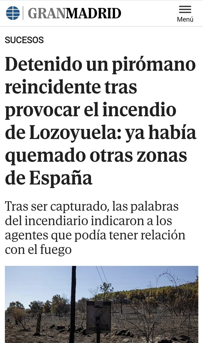 Tinakinoko's tweet photo. NO ES EL CAMBIO CLIMÁTICO, ES UN TIPO QUEMANDO ESPAÑA. 
Cárcel de por vida para este delincuente, al que no le importan; las personas, animales, casas, la naturaleza, y los recuerdos de la gente. Debe pagar todo lo que destruyó el 🔥 fuego. https://t.co/8E84NKxZsR