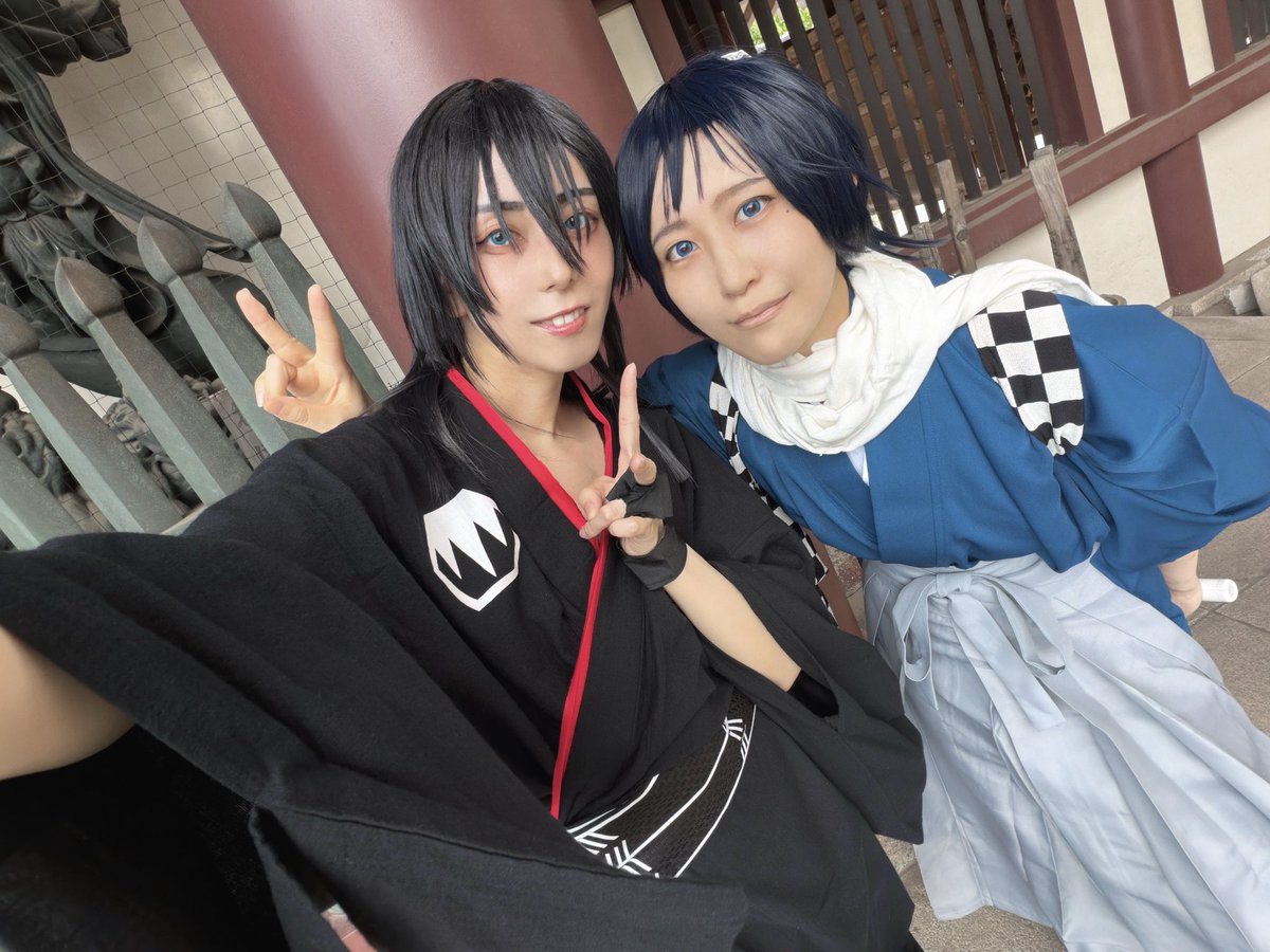 kiriha26's tweet photo. 【⚠️cos遅報】
本日風鈴市に行って参りました〜🎐
初出し孫さんだったんですけど楽しかったし、沖田組が可愛くて幸せでした！
めっちゃ暑かったけどはぴ https://t.co/STMMCqQ42n