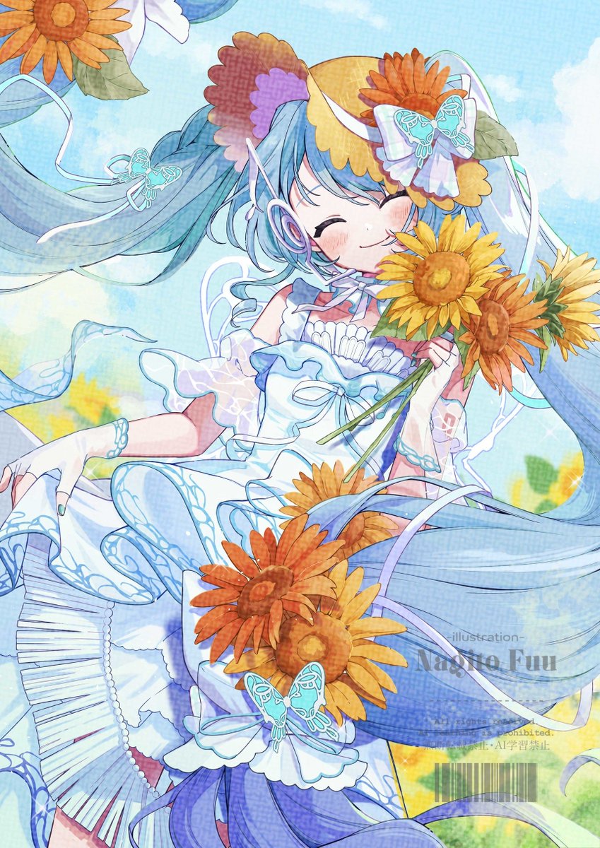 nagisea_illust's tweet photo. 🌻🦋🎀
#マジカルミライ2026  #初音ミク https://t.co/2UQYfLBb05