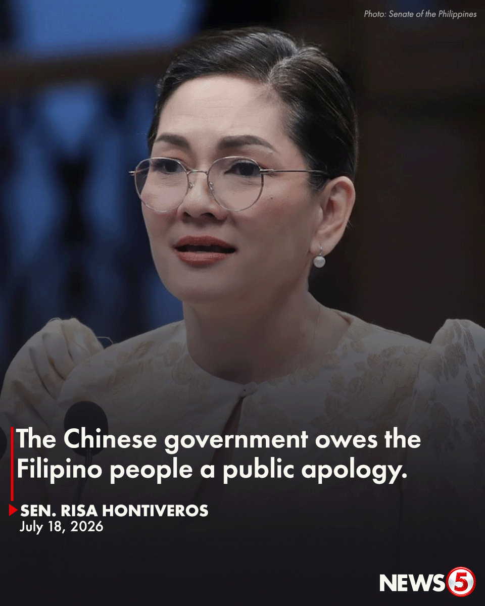 News5PH's tweet photo. ‘RACISM HAS NO PLACE IN PUBLIC DISCOURSE’

Mariing kinondena ni Sen. Risa Hontiveros ang AI-generated videos at cartoons ng China Daily na may racist na paglalarawan sa mga Pilipino.

Ayon sa senadora, hindi dapat gawing katatawanan o tanggalan ng dignidad ang mga Pilipino dahil lamang sa kanilang nationality.

“The AI-generated video published by China Daily is appalling and beneath the dignity of any State,” dagdag ni Hontiveros.

Nagpaalala rin si Sen. Risa na idaan disagreements sa pamamagitan ng diplomacy, facts, at international law, at hindi sa propaganda.