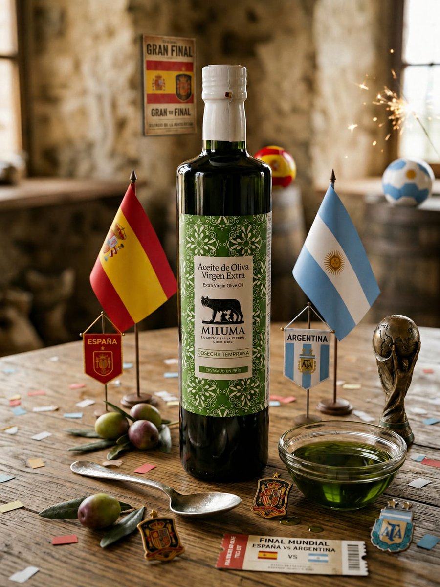 aceitemiluma's tweet photo. VAMOS ESPAÑA!!!! ¡Mañana es la Gran Final!
Nos jugamos la ansiada segunda "estrellita"! Con todo el cariño del mundo hacia nuestros hermanos argentinos, ¡esperamos que la Copa se venga para casa! 😉

#VAMOSESPAÑA #Mundial2026 #FinalMundial2026 #EspañaArgentina #PasiónPorElFútbol https://t.co/yF2jBPs6Mb