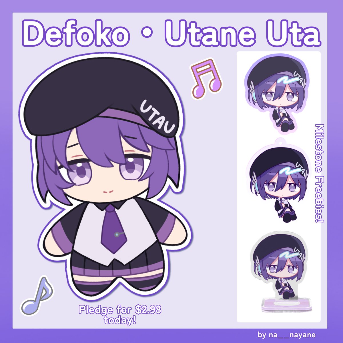 na__nayane's tweet photo. DEFOKO PLUSH CAMPAIGN NOW LIVE!! ⚠️🍙

have YOU ever wanted a cute defoko nui? i’m hosting a campaign on ACGGoods for one!

pledge $2.98 today to help fully fund her! we need 100 supporters!

🔗LINK BELOW!! RT super appreciated!! let’s make her real!!!!! ^_^

#デフォ子 #唄音ウタ https://t.co/LOzD3GYQ1E