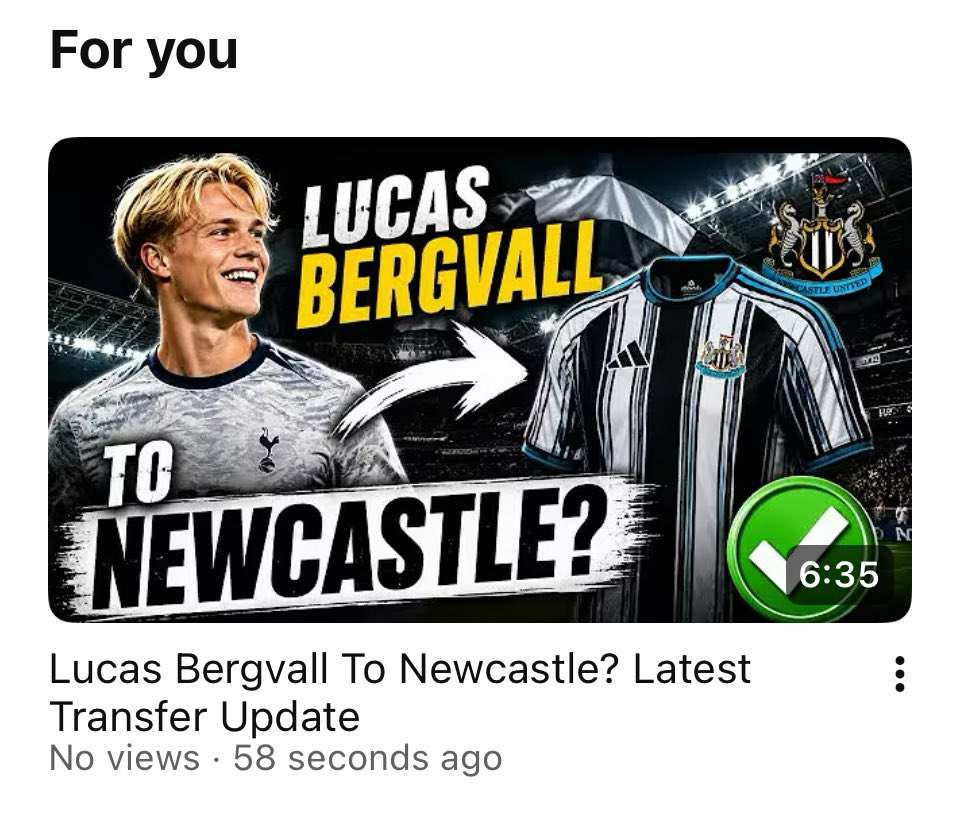 Charlietalks10's tweet photo. Could Lucas Bergvall be a Newcastle player https://t.co/7L6uIgHgl5 https://t.co/xiPL89AN9Q