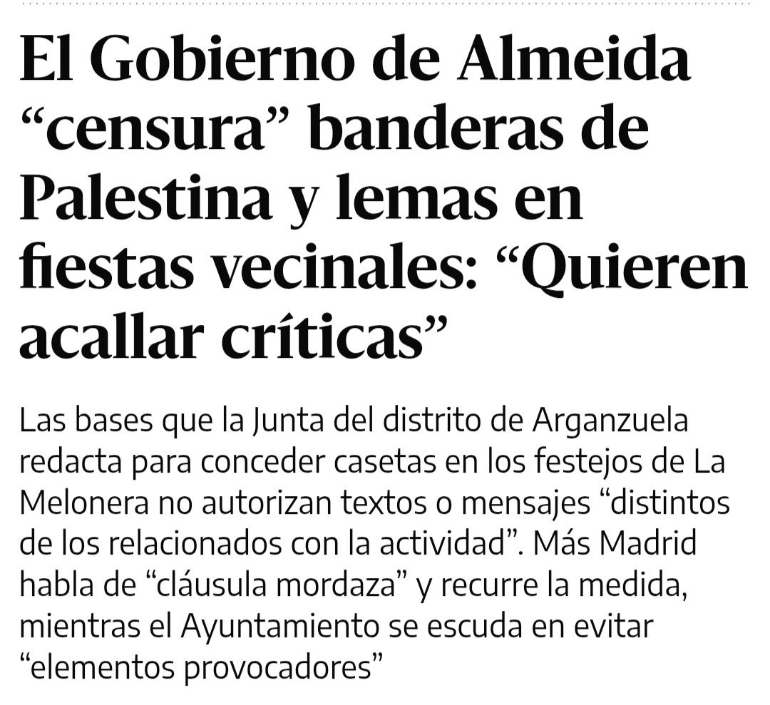 _PabloFdez_'s tweet photo. Hablan de libertad y no hacen más que censurar y amordazar constantemente. 
Dicen que saben gobernar y tienen Madrid echo un desastre, una ciudad invivible para la mayoría y disfrutable solo para unos pocos.

Vaya cara tiene Almeida. https://t.co/6PLGCs39w9