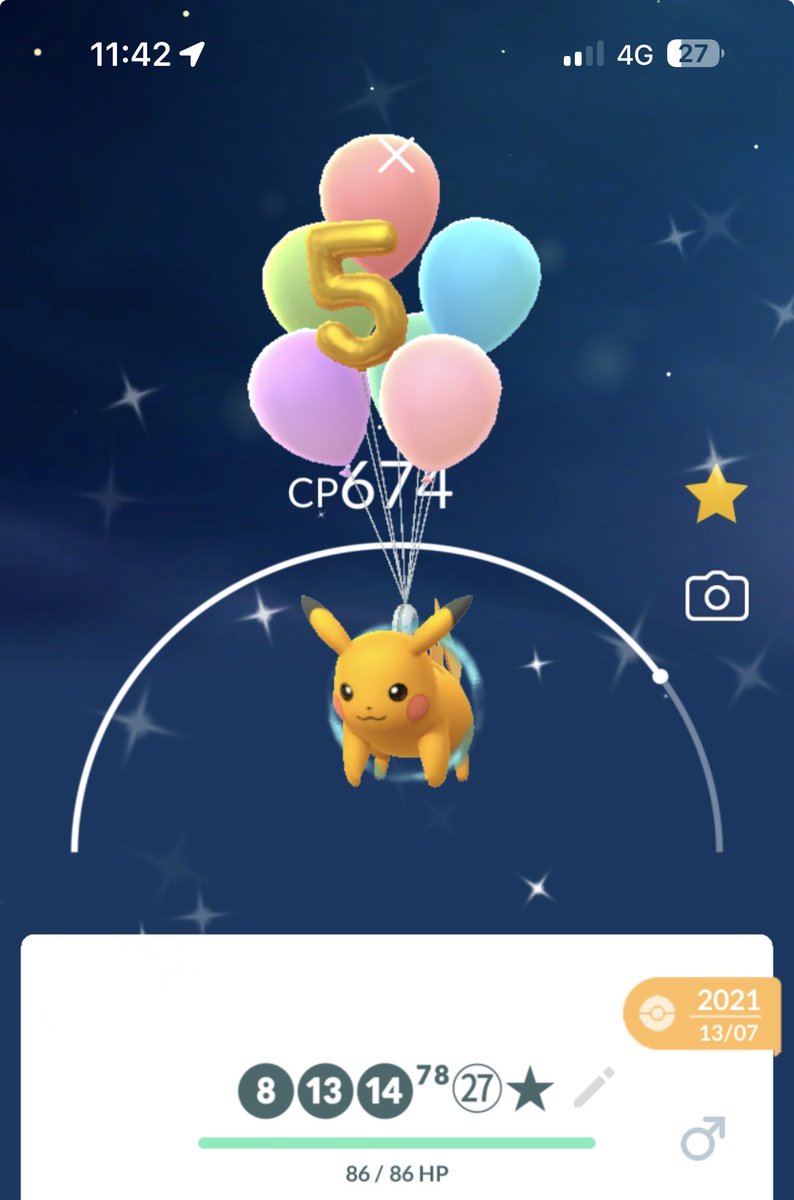 ConnorTheAvatar's tweet photo. @PurpleFeebas I got a ballon one back in 2021 and this has been an amazing event for me, getting so lucky with pikachu shiny https://t.co/w0xpFFQMiN