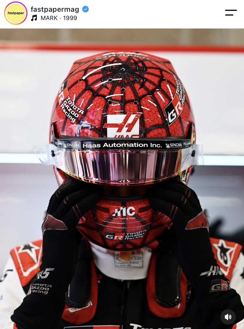 maarkidz's tweet photo. Fastpapermag uses 1999 by #MARK as bgm for their latest post about F1 Driver Esteban Ocon who wears a spiderman helmet! https://t.co/jHIkrUi1gB
