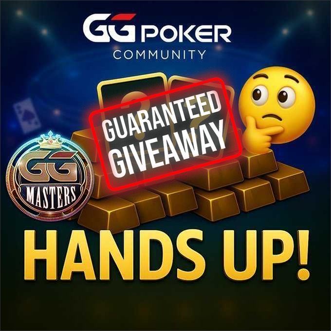 GGPoker's tweet photo. 🚨PREDICTION EXPERTS 🚨

It’s HANDS UP, our famous poker prediction game. 

Guess the exact hole cards of the first player KO'd from Sunday's $1,000,000 guaranteed #GGMasters, and you'll win 3x $25 GGMasters Daily buy-ins, with love and hugs from us.

Don't wait another minute. https://t.co/LwnTJS1Jxk