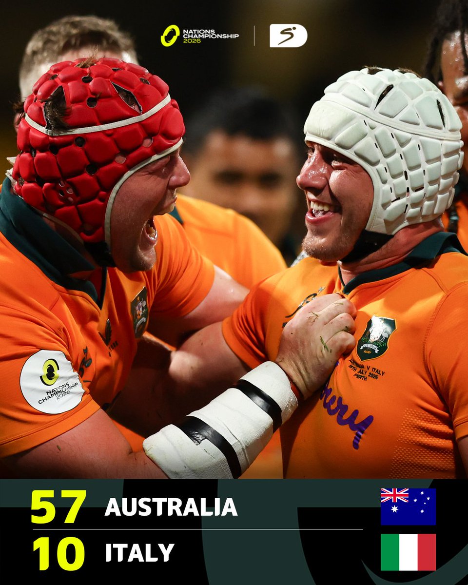 SSRugby's tweet photo. The Wallabies complete a demolition job against the Azzurri 🇦🇺💥

#NationsChampionship | #SSRugby https://t.co/OdbjFfa5iO