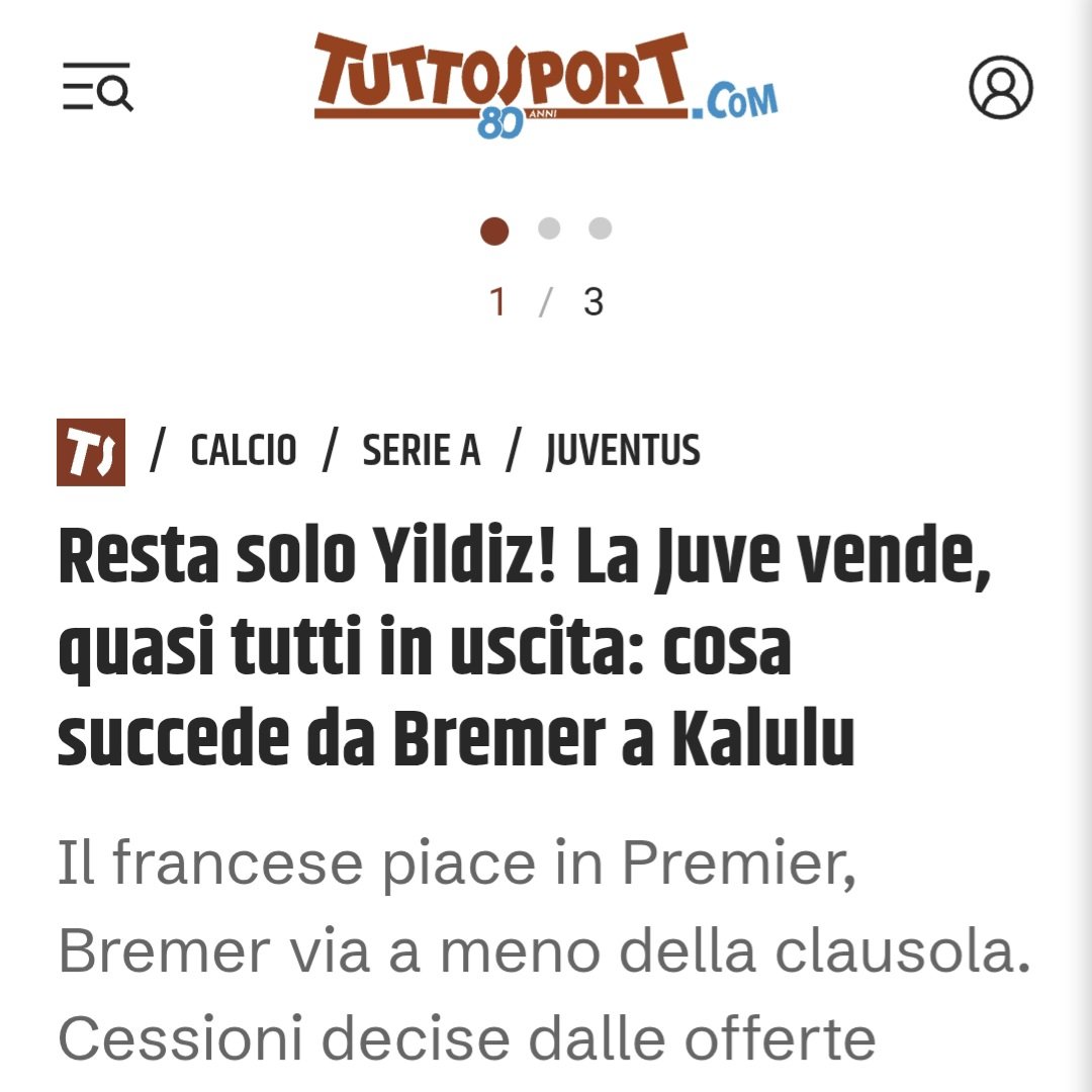 alfca1958's tweet photo. #Juventus- Ormai la strategia Societaria è chiara: non riusciranno mai a vendere i giocatori che hanno fallito; per prendere punta, portiere e mezzala si venderà chi ha mercato che sarà sostituito con elementi già in rosa da rigenerare #Thuram #Kalulu #Bremer #Cambiaso #Gatti https://t.co/eOwZLmOAvk