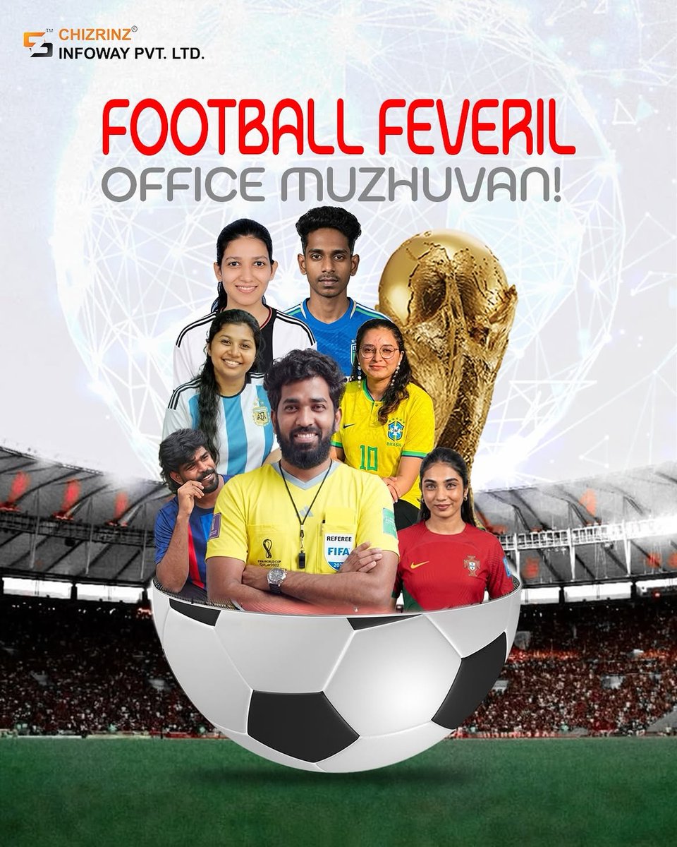 chizrinz's tweet photo. ⚽ Football feveril office muzhuvan! . . . #office #footballfans #football #fifaworldcup2026 https://t.co/mSceQuHsCy