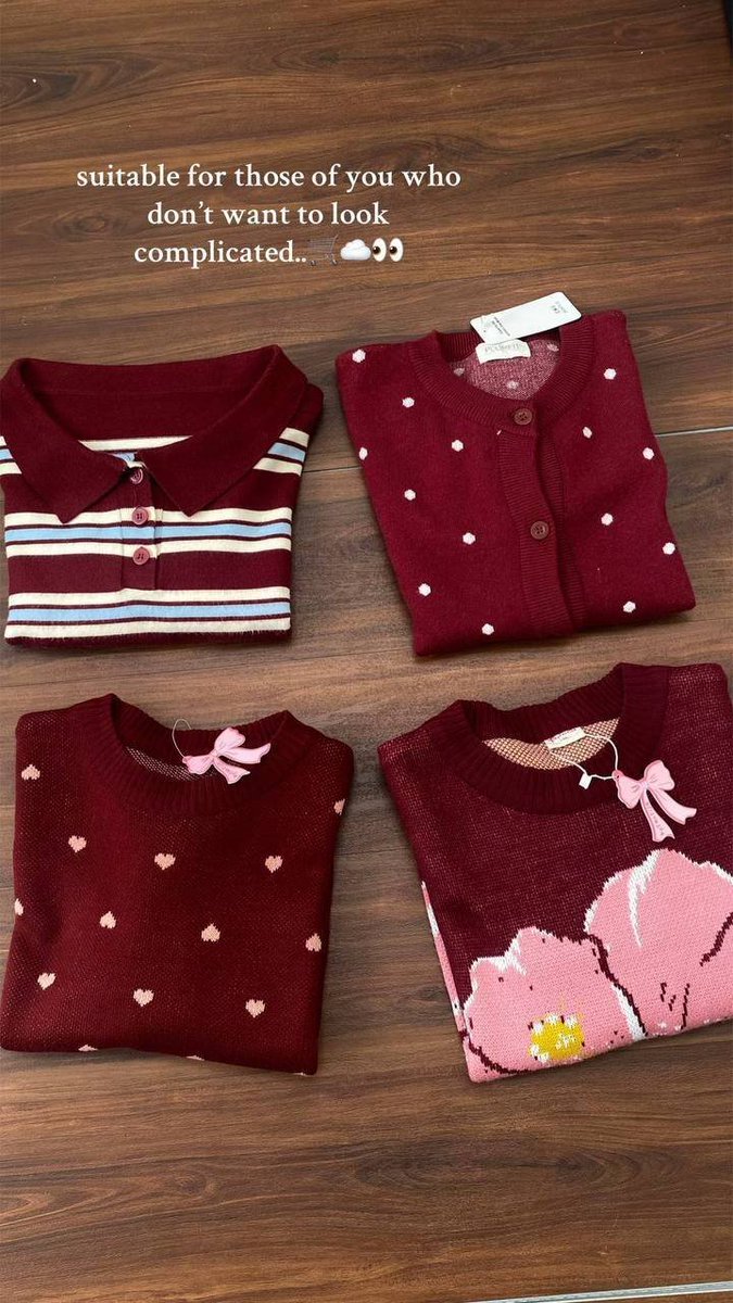 xxxirraaa's tweet photo. Plisss brand lokal satu ini koleksi cardigannya lucu - lucu banget😭 dan harganya masih affordable banyak yang under 100 rb🫶🥹 https://t.co/SVD1dwgNNJ