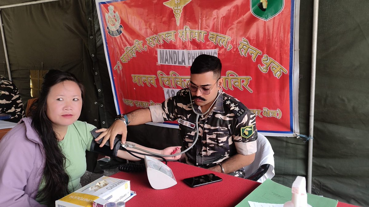 73BnSSB_INDIA's tweet photo. मानव चिकित्सा कार्यक्रम (MCA) कार्यक्रम 📷
दिनांक 18.07.2026 को 73वीं वाहिनी सशस्त्र सीमा बल, सेन-थुक द्वारा वाइब्रेंट विलेज के अंतर्गत  मंडला फूदुंग गांवों में मानव चिकित्सा कार्यक्रम (MCA) का सफल आयोजन किया गया । https://t.co/YY3vFaEUZl