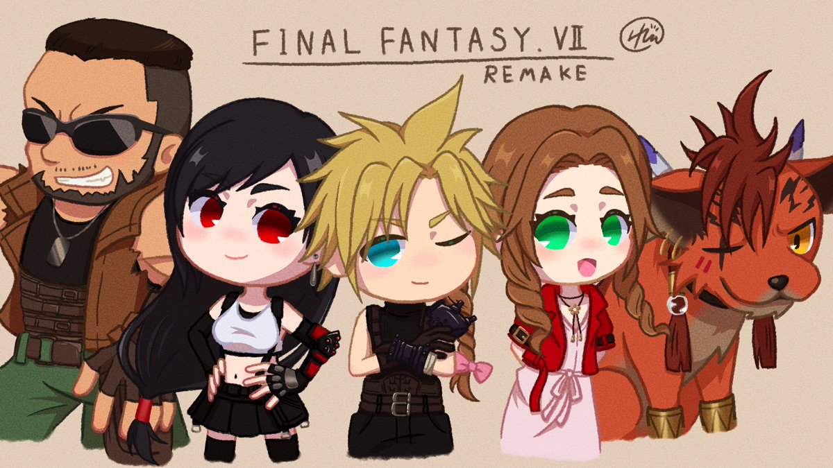 02akiRas's tweet photo. この間までげげがFF7リメイクをやっているのを見守っていたので見ながら描いてた落書き…のつもりが版権物は細かい装飾が多くてやたら時間がかかってしまった絵💁‍♀️
キャラクターはバレットがうるさくて好き、ヒロインはエアリス派。 https://t.co/FVp190LgvQ