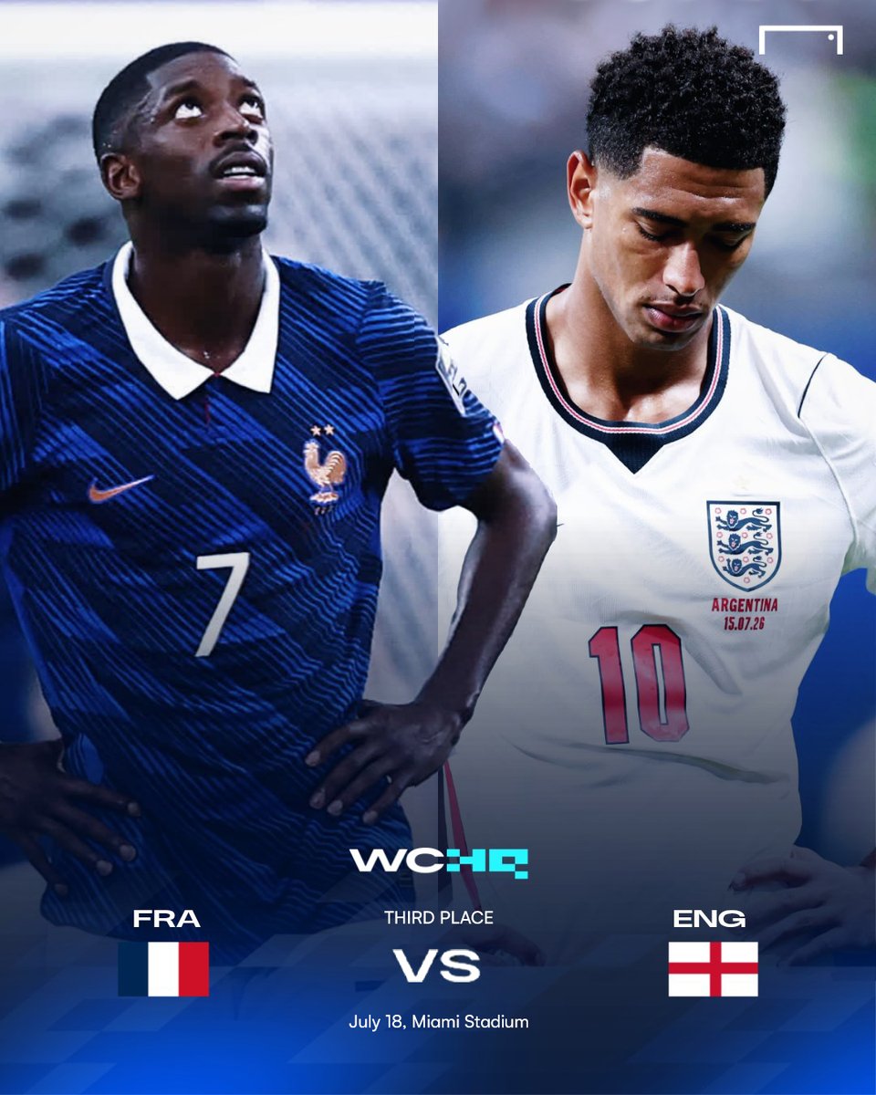 goal's tweet photo. "The match that nobody wanted" 😩🥉

Neither team wants to be here, but pride is still on the line when England meets France in the 2026 World Cup 3rd-place play-off tonight 🇫🇷⚔🏴󠁧󠁢󠁥󠁮󠁧󠁿 https://t.co/SwUJLroKr7