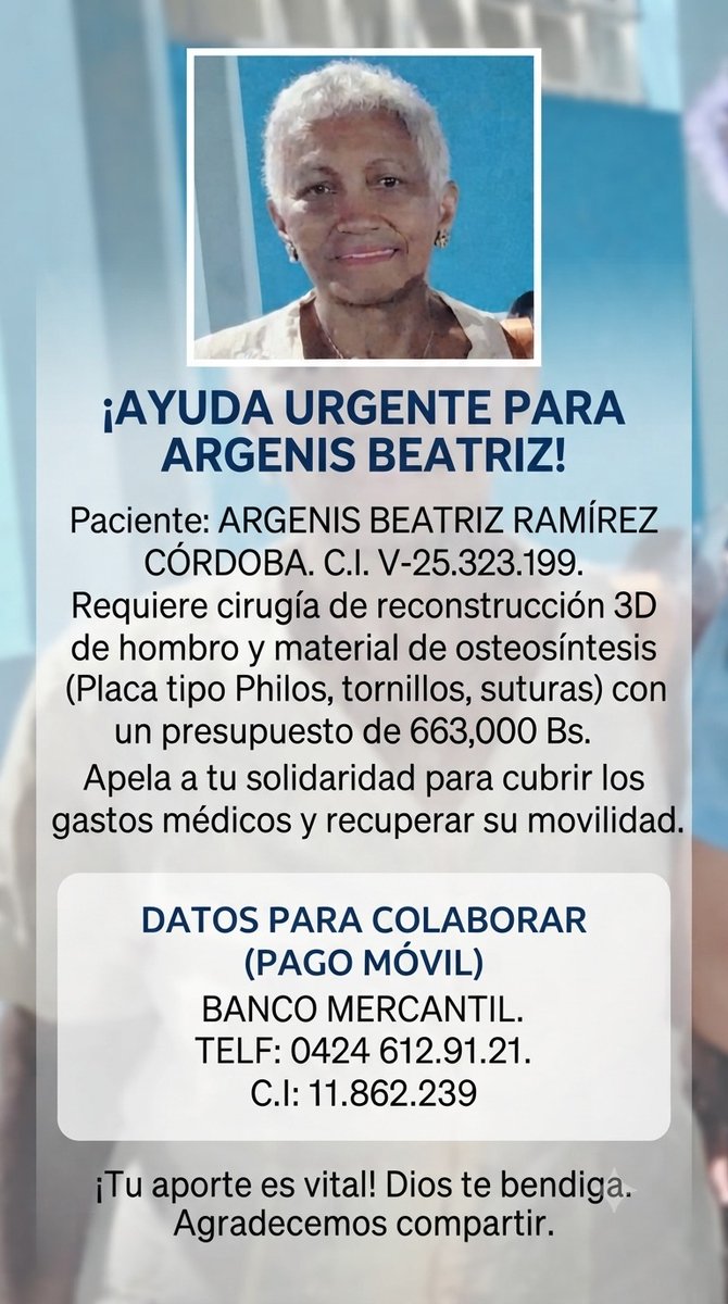 beatriz_ani's tweet photo. Mi mamá requiere de una operación urgente... Mi estimado TL apelo a tu solidaridad 🙏🏻
Que se haga la magia de X 🪄✨🫂 https://t.co/mfJFFUXxpB