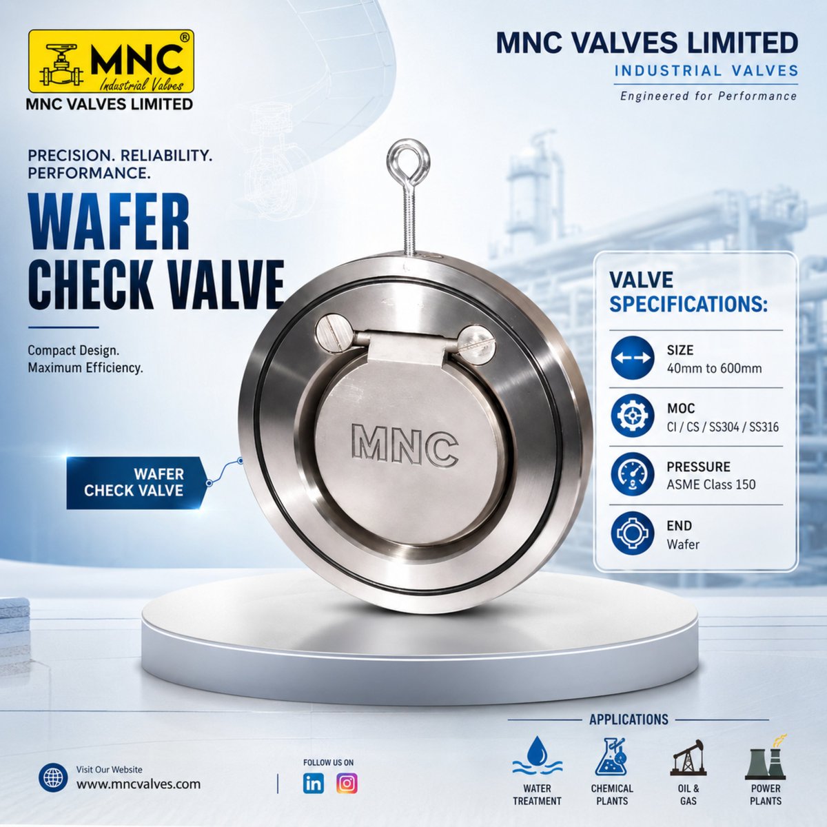 mncvalves01's tweet photo. CHECK VALVES
.
.
.
#MNCValves #GateValve #GateValve #CheckValves #FlangedGateValve #IndustrialValves #FlowControl #PipelineSolutions #ValveManufacturer #EngineeringExcellence #OilAndGas #WaterTreatment #PowerPlant #ChemicalIndustry #IndustrialSolutions #MadeInIndia https://t.co/Po0NGqkswF