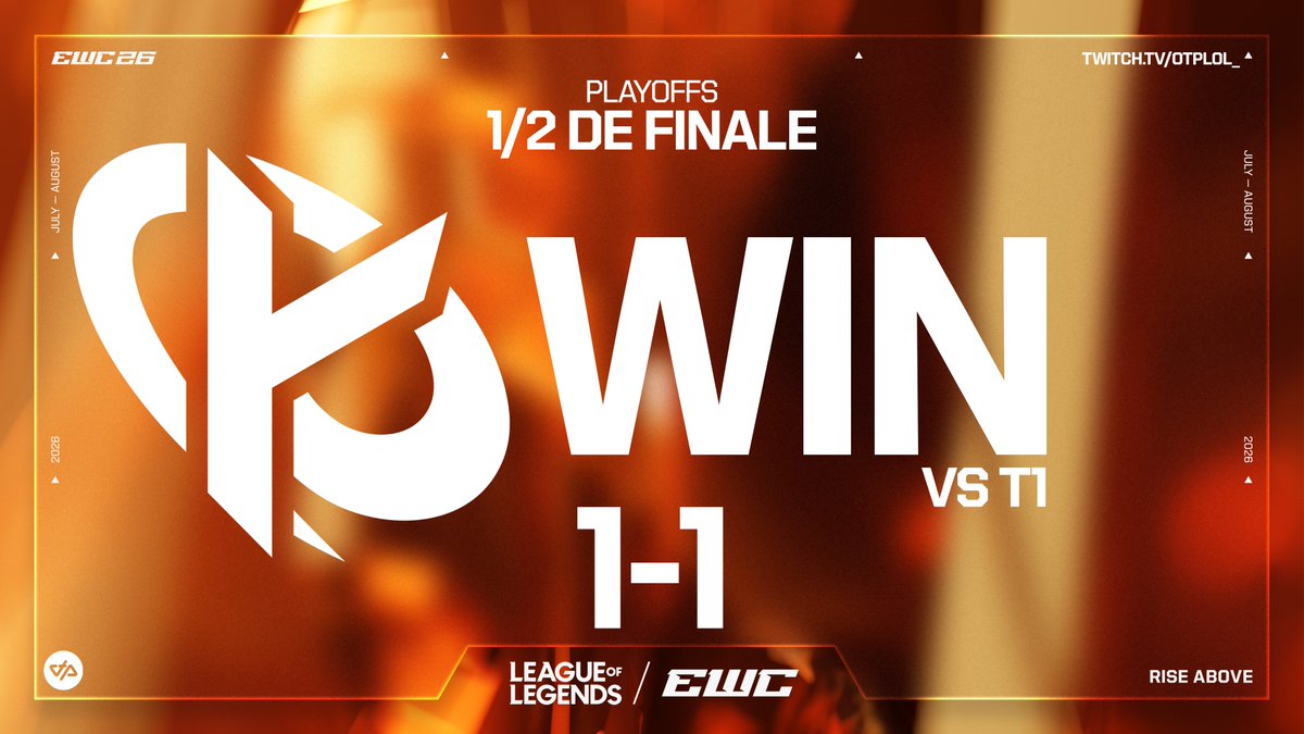 OTP_LoL's tweet photo. C'EST HISTORIQUE !

LA KARMINE ÉGALISE, TOUT SE JOUERA EN GAME 3 https://t.co/PV8N5sDSxc