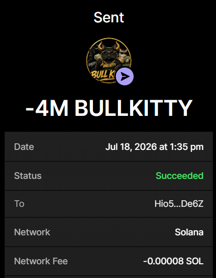 BullKittySolana's tweet photo. 4 MILLION $BULLKITTY (100% Bonus) PURCHASE FOR 0.2 $SOL

Buy $BULLKITTY 
Send between 0.2 SOL and 10 SOL to: 24soaPMKpk5TVZcSrWZhQyaeE8FcnUJkcYW1JsTbDvxJ

1 SOL = 20M $BULLKITTY (100% Bonus)
10 SOL = 200M $BULLKITTY (100% Bonus)

Min 0.2 SOL

Retweet &amp; Drop SOL Address https://t.co/BwKnbuTRrR