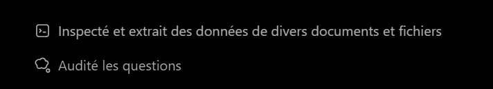 Pilatems's tweet photo. @thsottiaux Merci !! Un point mineur purement visuel à corriger quand vous aurez le temps, la traduction française est incorrecte pour les actions, "Auditing questions" est traduit par "Audité les questions" alors que ça devrait plutôt être "En train d'auditer"/"Audit des questions en cours" https://t.co/f7Muopkf73