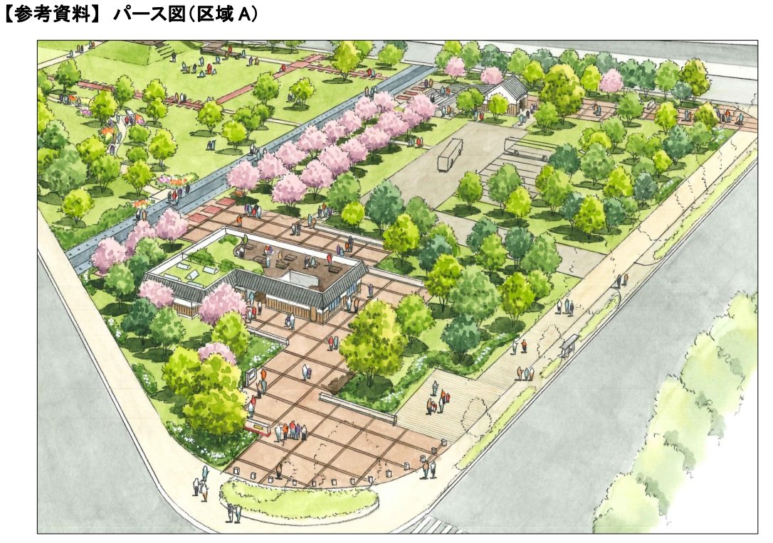 aomurasaki_ll's tweet photo. 『パティーナ大阪』（NTT都市開発）にとって難波宮跡公園はホテルの『庭』。公園西側はカフェとレストランが並びこれ以外は芝生。夏は陰一つなく人はほとんどいません。写真左側の緑は隣の大阪城公園の緑。2020年のマーケットサウンディング時のパース図では木がいっぱいだったのに。
#公園は誰のもの https://t.co/ZMLgTfxRff
