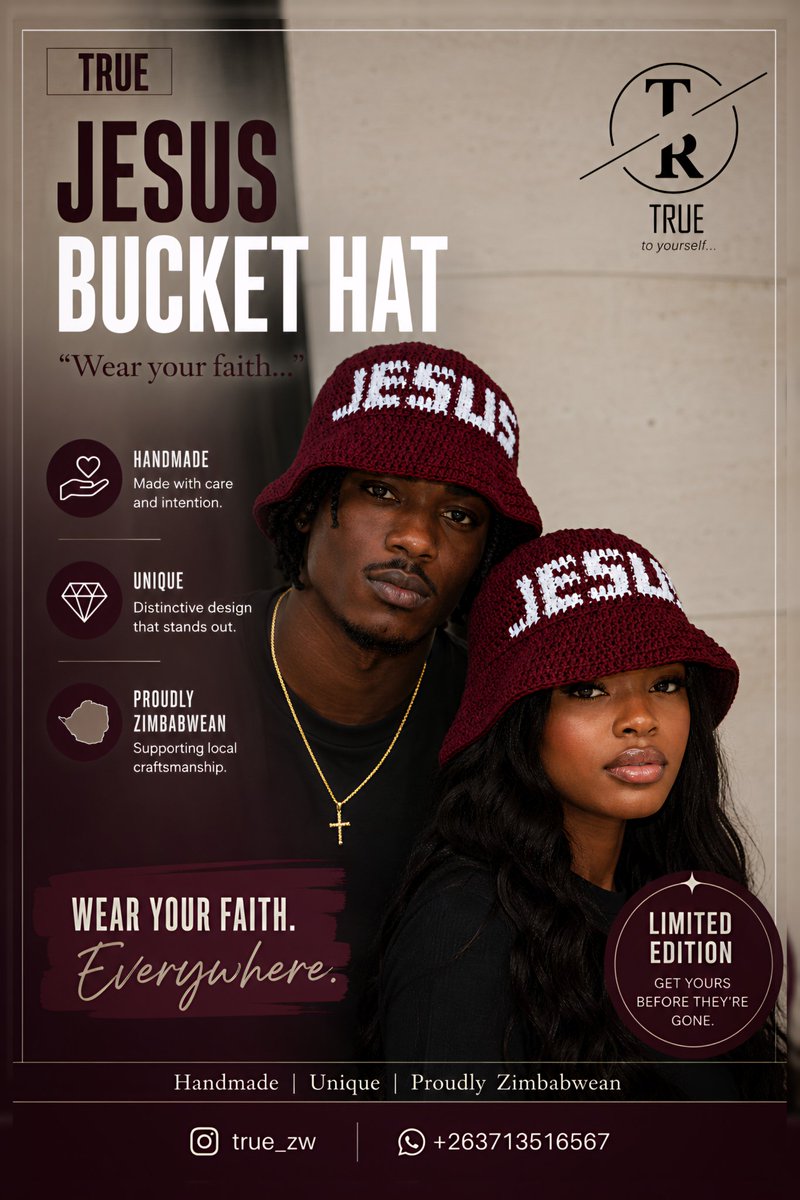 true_zw's tweet photo. Wear your faith and stand out with purpose....The Crochet Jesus Bucket Hat is handcrafted with intention. It's a statement piece that blends belief, style, and a message that matters...

Price: $20

Send us a dm to pre-order yours :
https://t.co/tbYnoDJetf https://t.co/EbIbLOSnhu