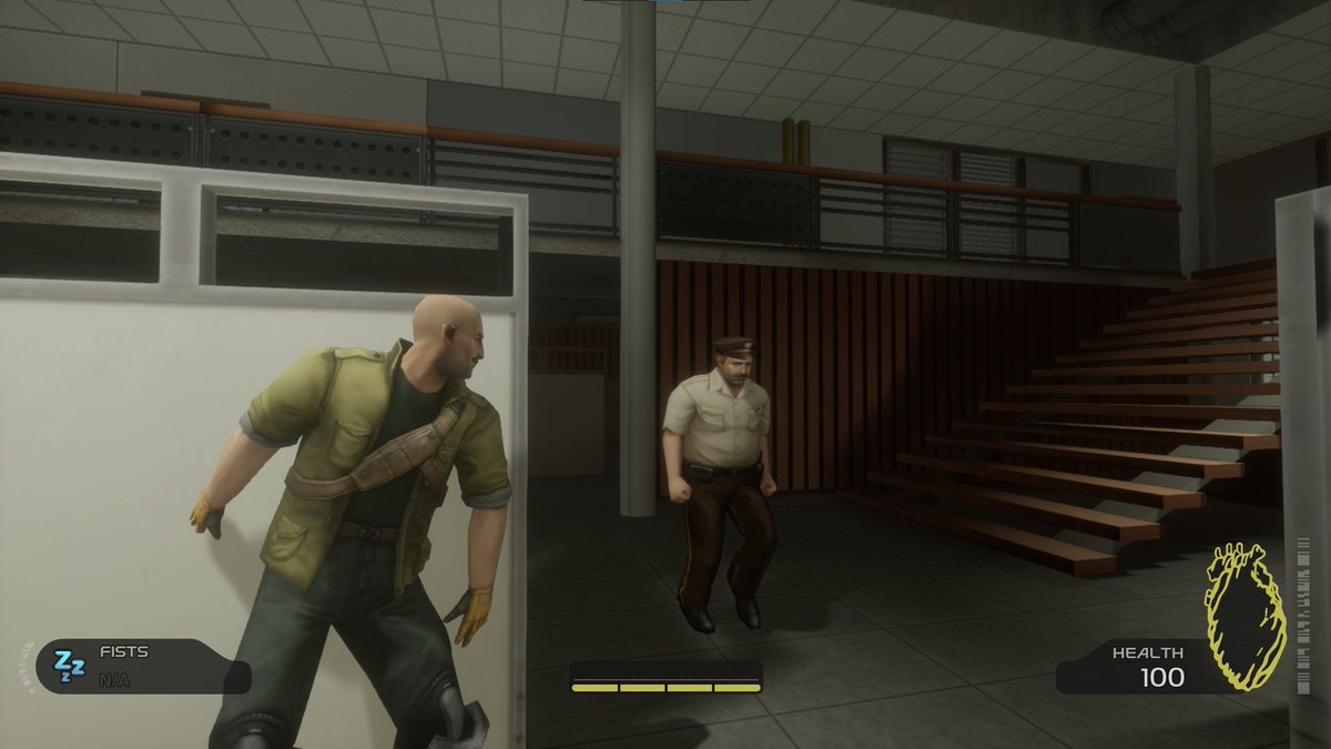 severlink_game's tweet photo. The Infiltrator is always just around the corner 👀

#screenshotsaturday #indiegame #stealthgame #lowpoly #y2k https://t.co/yDCAFMNzL8