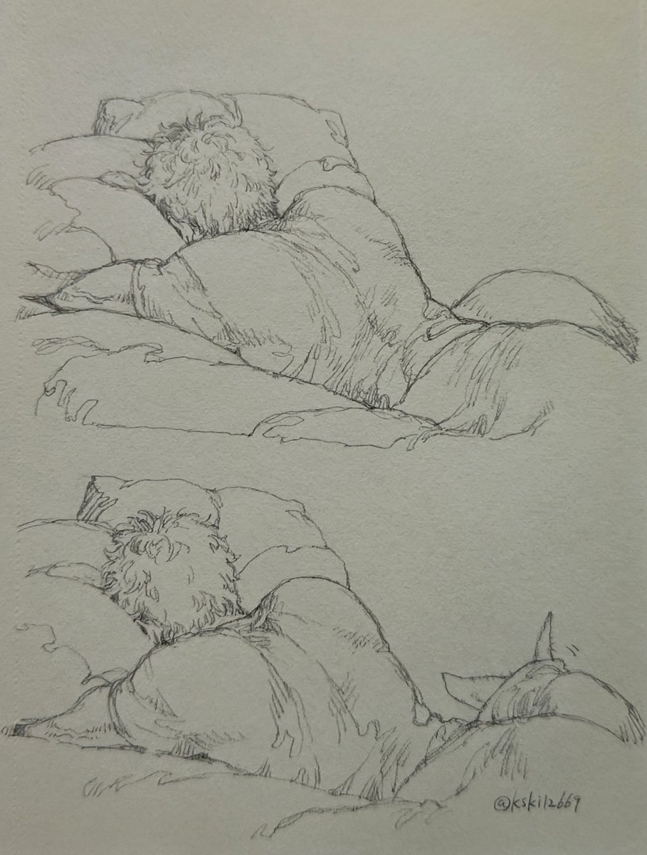 kski12669's tweet photo. 現パロっぽいディン親子の朝2
朝ばかり描いとるけども寝起きでｷｬｯｷｬする二人が見たくて…寝具に埋もれる推しを描くのがでぇ好きなもので… https://t.co/NMluPEWwyB