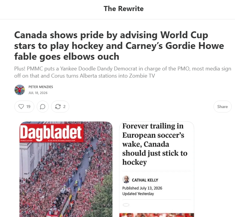 cbcwatcher's tweet photo. "But, in a move that confirmed every suspicion non-Liberals in Canada hold about the nation’s legacy media, there was very little concern or even attention paid to the appointment by Prime Minister Mark Carney of American Democrat Maia Johnson as Chief Operating Officer in the Prime Minister’s Office.

If anyone within the news industry has an explanation concerning why it’s OK for left of centre Americans to guide our country but it wouldn’t be to have a right of centre American do so, please explain." @Pagmenzies55