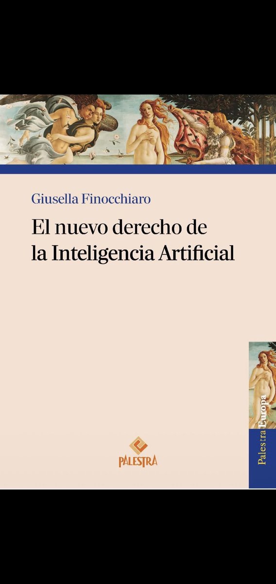 23Rapp's tweet photo. "El nuevo derecho de la Inteligencia Artificial" de Giusella Finocchiaro (2025)

Este libro ofrece un análisis riguroso, crítico y estructurado de los principales desafíos jurídicos que plantea la Inteligencia Artificial (IA). 

La autora, una experta italiana en derecho digital y protección de datos, se centra especialmente en el Reglamento Europeo sobre Inteligencia Artificial (AI Act) y su modelo basado en la gestión de riesgos.
 Combina una sólida base jurídica con reflexiones filosóficas y políticas, sin limitarse a describir normas: invita a repensar categorías clásicas del derecho ante esta nueva realidad tecnológica.

Es una obra práctica y actualizada (publicada en 2025), ideal para juristas, legisladores, académicos y estudiantes interesados en el impacto de la IA en el derecho contemporáneo. Tiene alrededor de 216 páginas y es una versión traducida y adaptada de su obra original en italiano.

Estructura principal (9 capítulos)
- Capítulo 1: Regulación de la IA — Define el objeto, contexto geopolítico, enfoque europeo y cuestiones críticas.
- Capítulo 2: Aspectos reglamentarios globales y el Reglamento Europeo en detalle.
- Capítulo 3: El modelo de gestión de riesgos del AI Act.
- Capítulo 4: IA y protección de datos (relación con el RGPD/GDPR, calidad de datos, decisiones automatizadas y derecho a la explicación).
- Capítulo 5: Contratos en la era de la IA (contratos inteligentes, voluntad contractual, identidad digital).
- Capítulo 6: Responsabilidad civil por daños causados por sistemas de IA.
- Capítulo 7: IA y derechos de autor (creaciones generadas por IA, propiedad intelectual).
- Capítulo 8: IA en el Poder Judicial (uso de herramientas de IA por jueces y abogados).
- Capítulo 9: Responsabilidad de plataformas y protección de consumidores.

Finocchiaro enfatiza que el derecho no debe solo reaccionar ante la IA, sino anticiparse, equilibrando innovación con la protección de derechos fundamentales (privacidad, no discriminación, transparencia, etc.). Aborda temas como la responsabilidad por errores de sistemas autónomos, el estatus jurídico de las creaciones de IA y los riesgos de sesgos o falta de explicabilidad.

Es una herramienta indispensable para entender cómo está evolucionando el “nuevo derecho” en la era de la IA, con fuerte énfasis en el marco europeo pero con relevancia global.