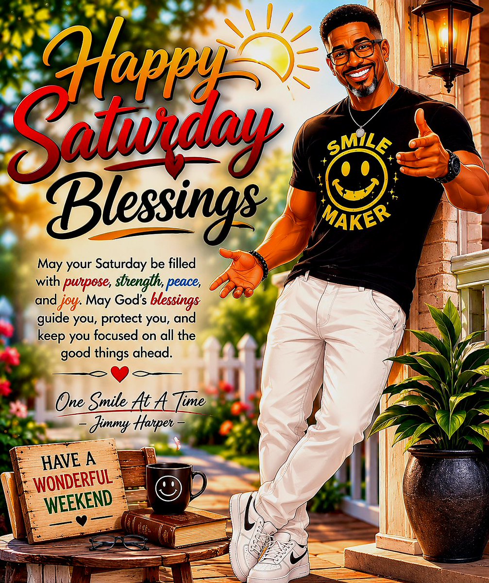 Jimmy_Harper's tweet photo. ✨ Happy Saturday ☺️ 💞
May your day be filled with God's peace, renewed strength, and countless blessings 😊🙏
One Smile At A Time
— Jimmy Harper
#BlessedSaturday #WeekendVibes #PeaceAndJoy #RenewedStrength #SpreadKindness #PositiveEnergy #GodIsGood https://t.co/56CMakAgqx