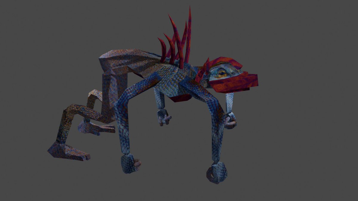 BrideauDev's tweet photo. Got bored of doing menial crap for the game so here is a new alien I modelled this week. https://t.co/yRU3OZzl2d