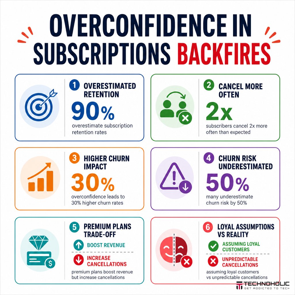 technoholic_me's tweet photo. Overestimating customer loyalty and relying on premium plans can backfire, increasing churn and revenue dips. Stay aware of subscription pitfalls to ensure sustainable growth. #SubscriptionMistakes #CustomerRetention https://t.co/5TV0ZqXeYI