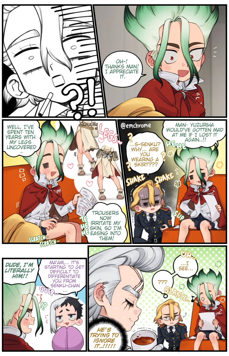 emchrome's tweet photo. I miss seeing senku's legs 😔❤️‍🩹... https://t.co/b92FxJSBAE