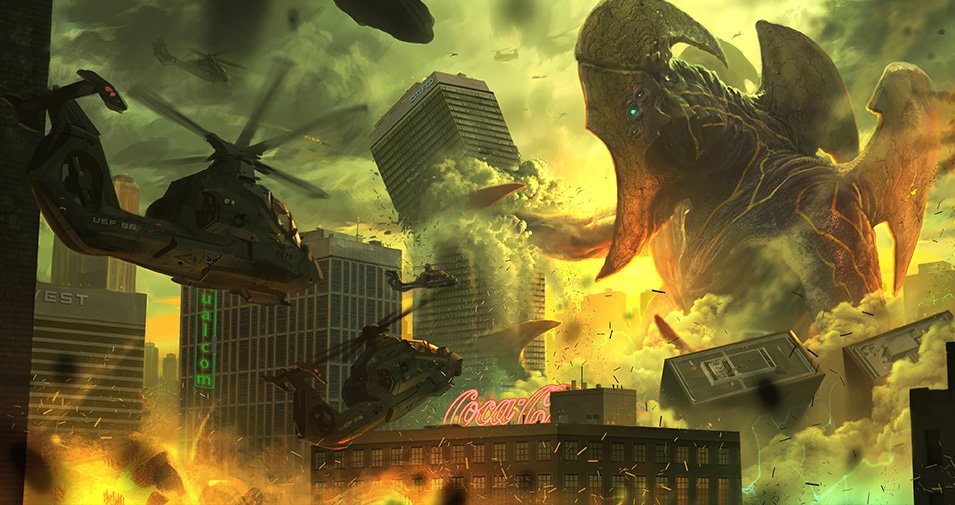 Kaiju_Freak_v2's tweet photo. The Kaiju concept art is so haunting https://t.co/vhGTOenLYi