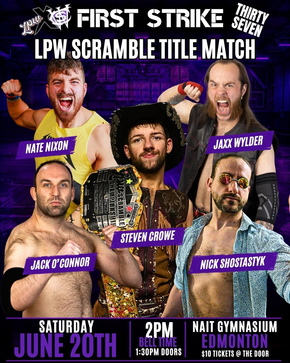 LoveWrestlingCA's tweet photo. Don't forget to tune in tomorrow at 7:00 PM MT for the premiere of LPW x CWS #37!

Tune in to our exclusive prequel event to our debut at NAIT, featuring our Fans-Bring-the-Weapons main event!

Set a reminder 🔔 and see you tomorrow!

https://t.co/MbMAmKQMAA https://t.co/0lwpA51leL