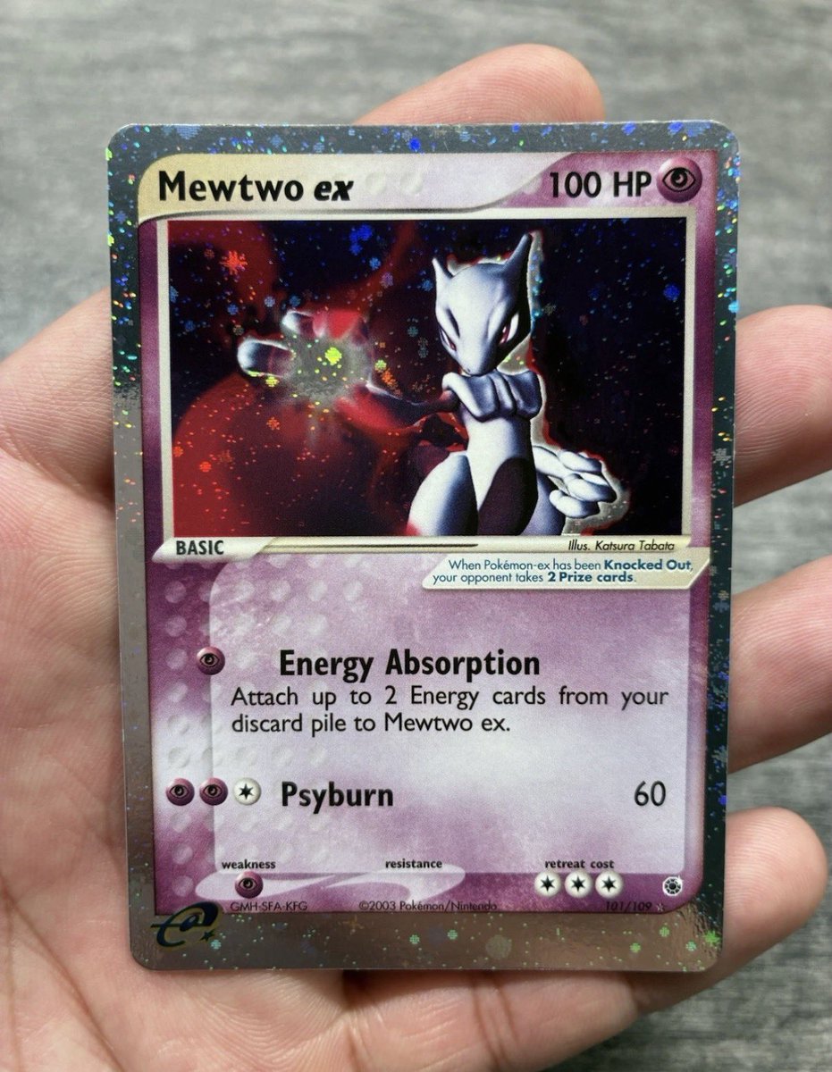 CousinsCards's tweet photo. 🌟 Claim Sale 🌟 
Mewtwo ex 101/109 EX Ruby &amp; Sapphire Holo Pokemon Card
Asking-$400-440
@CBCollectors https://t.co/Gcue7zgR2M