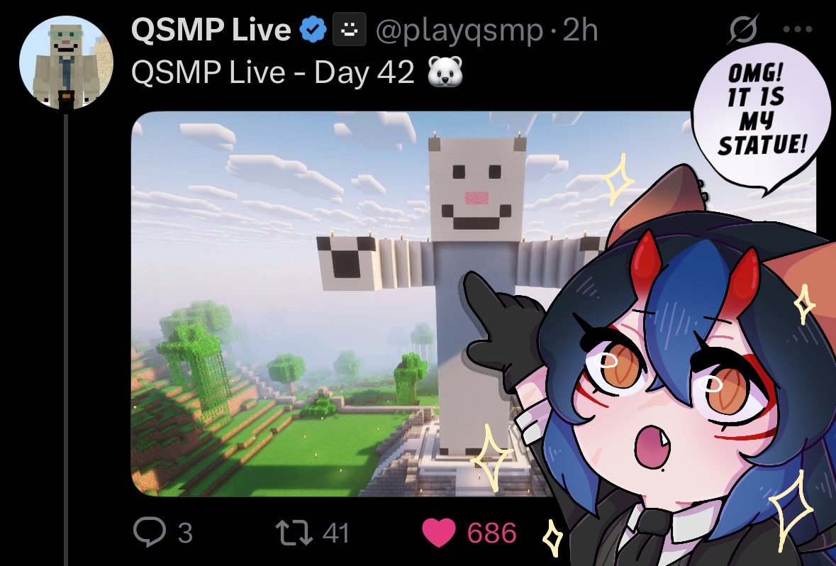 SosenaX's tweet photo. Me today bc awsksjdhdbsjjd my statue got posted:DDD So happy I hope to see more of our village being posted and maybe my Nacho Camp 👀🙂‍↕️🩷 highly recommend to visit both Raven's Nest Village and Nacho Camp 🩷🩷🩷 https://t.co/TA7N1tuN8B