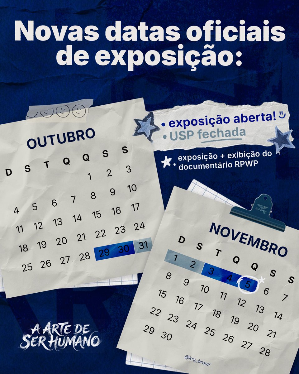 knj_brasil's tweet photo. NOVAS DATAS LIBERADAS!

Vocês pediram muito novas datas para a exposição e CONSEGUIMOS! Estaremos com a exposição até dia 05/11 para que todos consigam aproveitar e visitar nosso espaço! 💜

#RM #BTS #BTSPROJETO #BTSNOBRASIL https://t.co/GcSkJ6IL4m