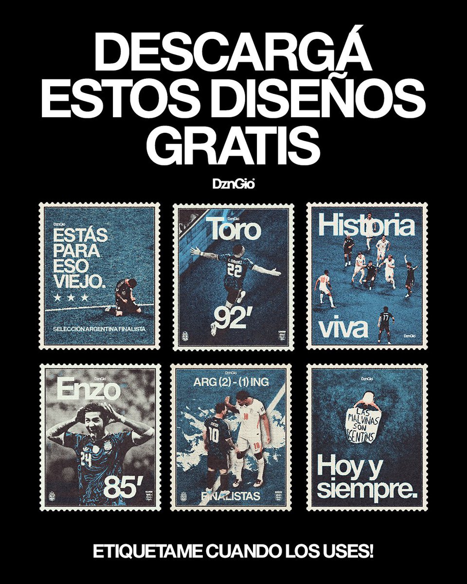 dzn_gio's tweet photo. Lo prometido es deuda, acá les comparto el link para que puedan descargar las estampas en formato sticker y formato póster. Cuando las impriman, peguen, usen arróbenme para verlas!
Aguante Argentina 🇦🇷
> https://t.co/37zmKR9p6S https://t.co/nvWpAMEglz